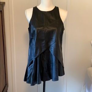 New Derek Lam Asymmetrical Lambskin Leather Top